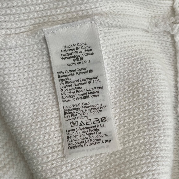 NWT!! J. CREW Cropped Button-Up Sweater Shell Solid White Nautical Knit Small - Picture 11 of 12
